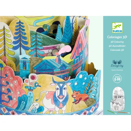 Djeco Coloriages 3D - Au sommet...du monde – vue 1 – Peinture & dessin