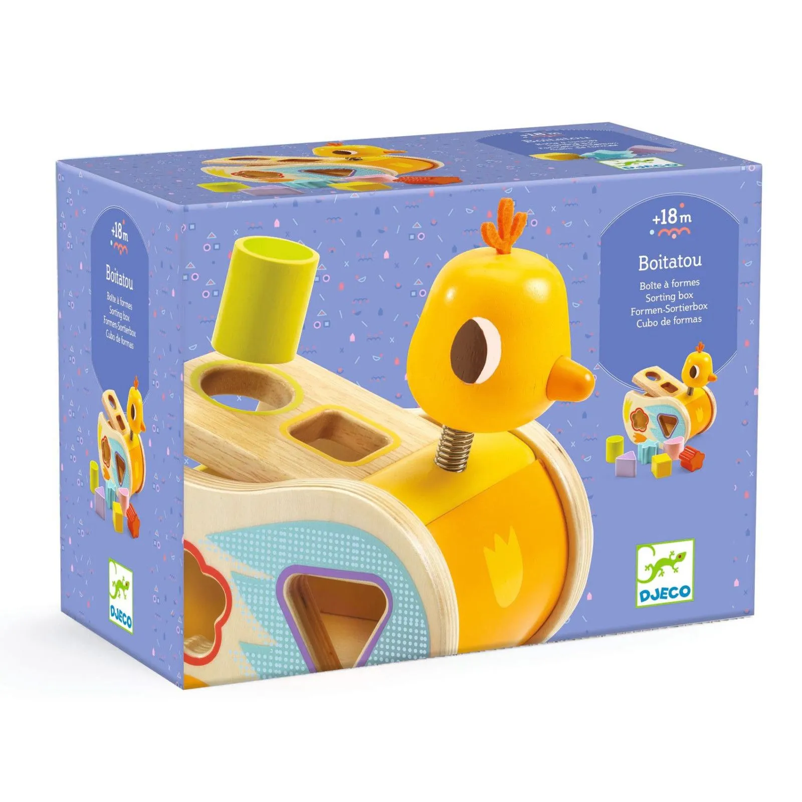 Djeco Boitatou - Shape-sorting box – vue 1 – Awareness and motor skills