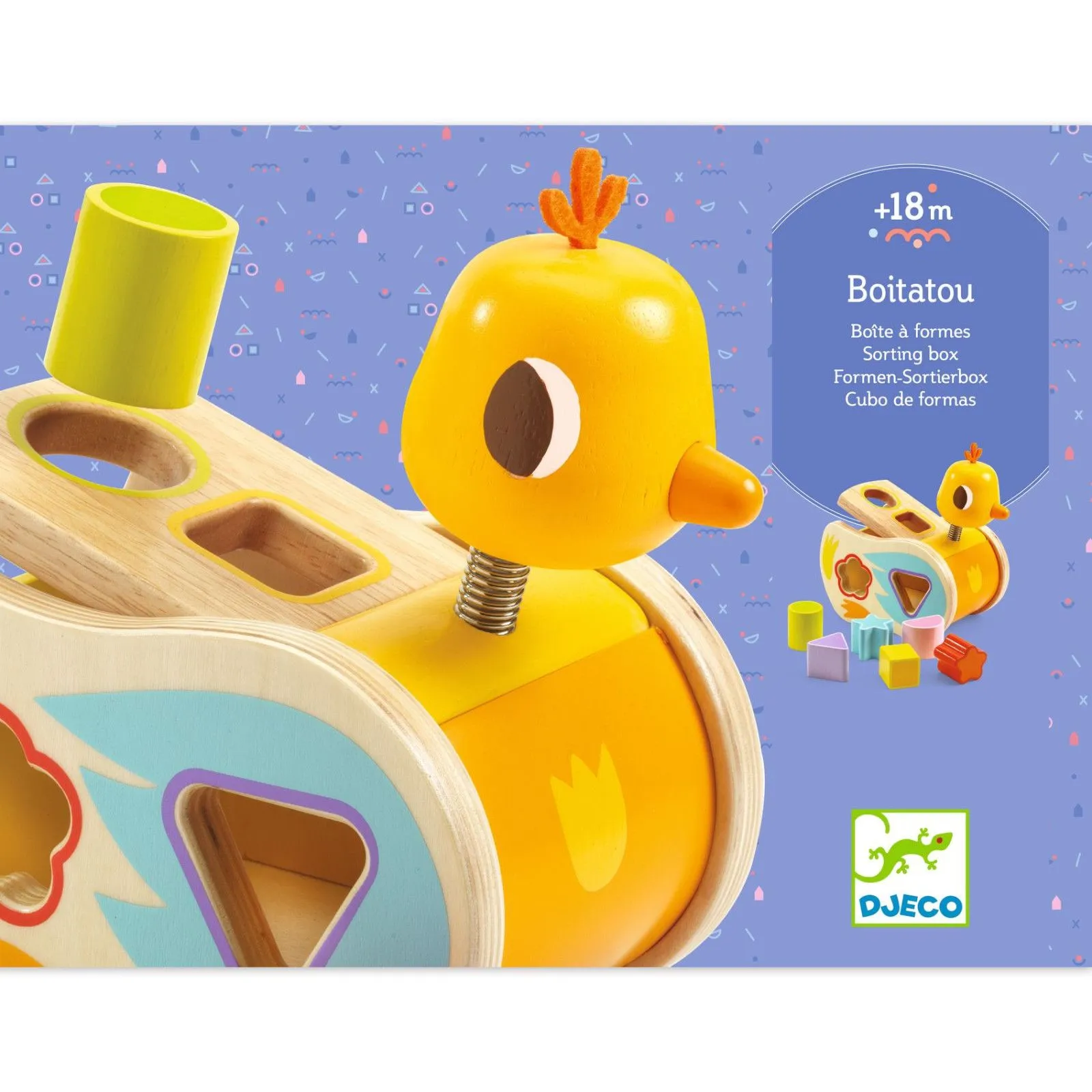 Djeco Boitatou - Shape-sorting box – vue 3 – Awareness and motor skills