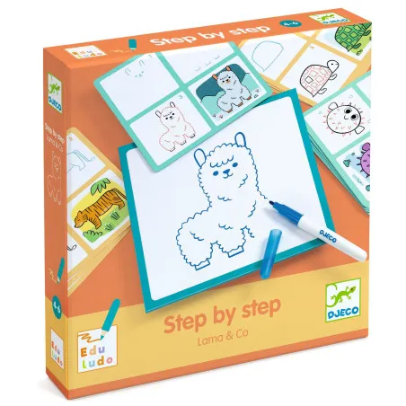 Djeco Step by Step Lama & Co – vue 1 – Peinture & dessin