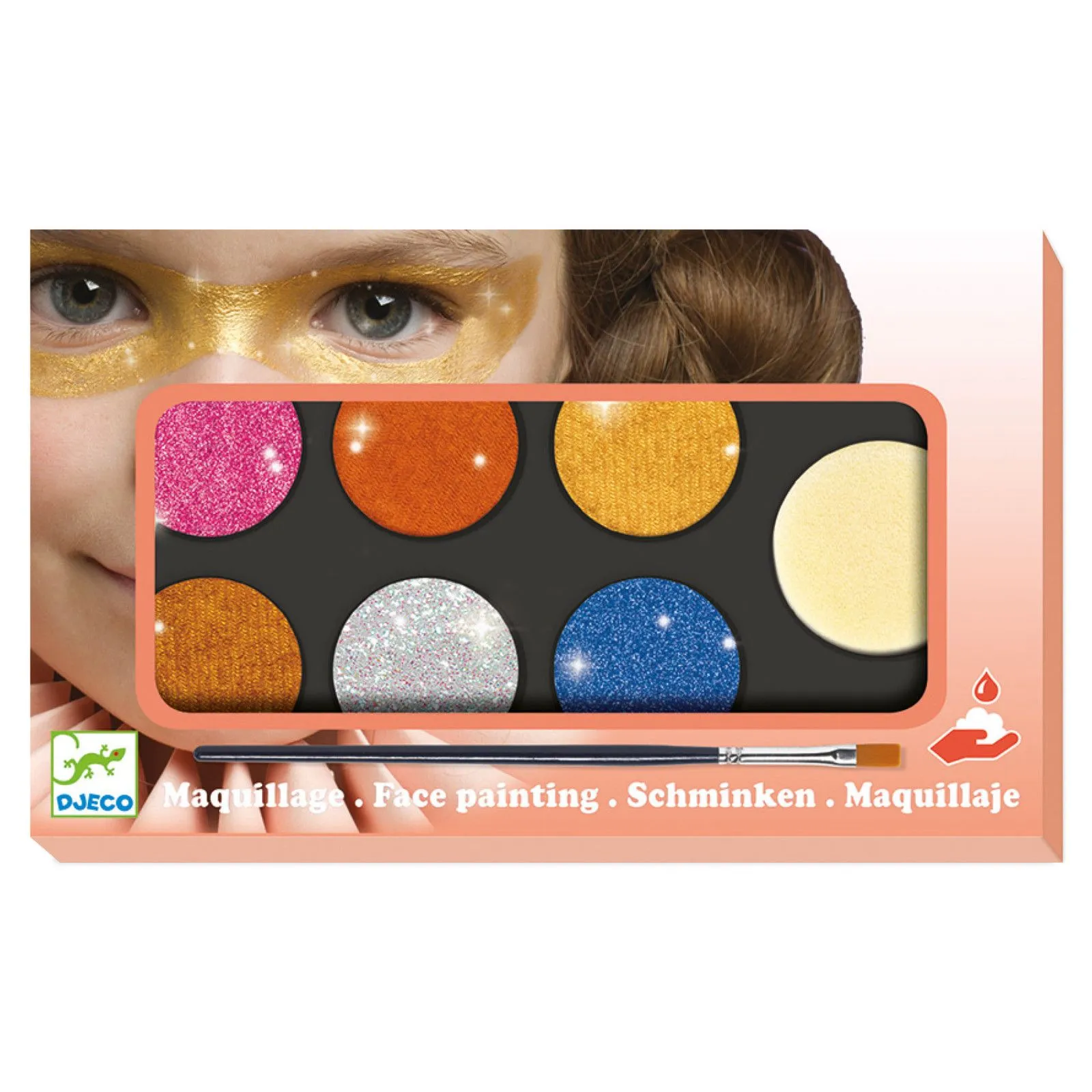 Djeco Palette 6 colours - Metallic – vue 3 – Makeup and cosmetics for children
