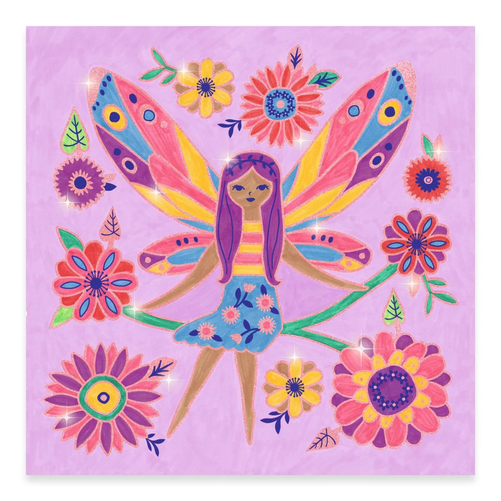Djeco 4 coloriages brillants - Petites ailes – vue 2 – Kits Créatifs