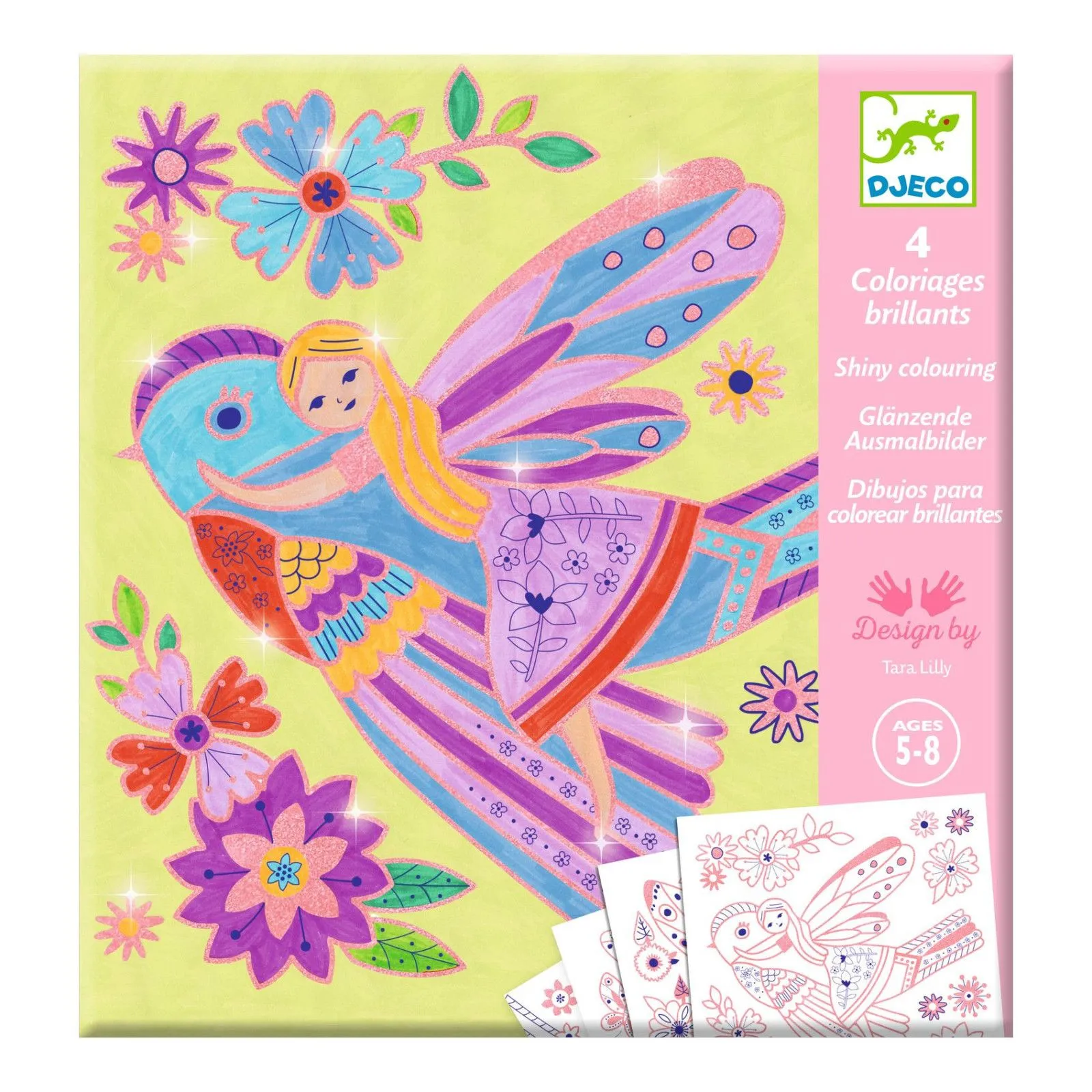 Djeco 4 Shiny colouring - Small wings – vue 4 – Creative Kits