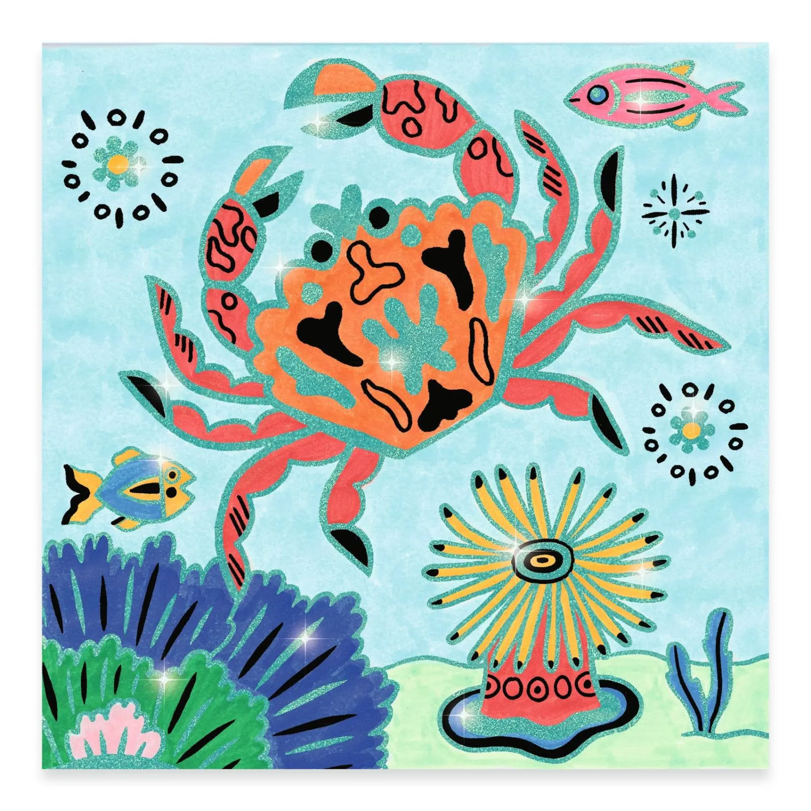 Djeco 4 Shiny colouring - Under the sea – vue 5 – Creative Kits