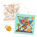 Djeco 4 Shiny colouring - Animal warriors – vue 3 – Creative Kits