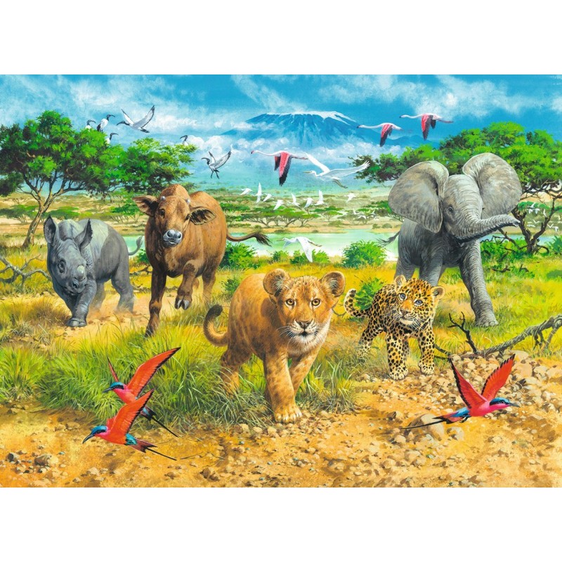 Bébés animaux d'Afrique - RAV-132195 - Ravensburger - Puzzles pour les plus grands - Le Nuage de Charlotte