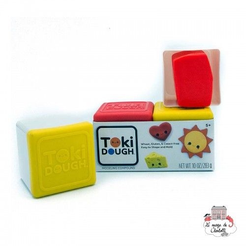 Toki Dough 2 Packs - rouge/jaune - RPL-890310100 - Relevant Play - Sable et pâtes à modeler - Le Nuage de Charlotte
