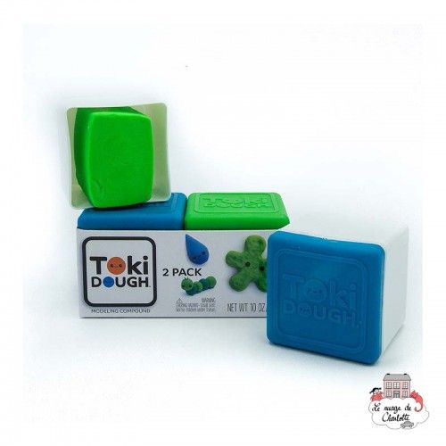Toki Dough 2 Packs - vert/bleu - RPL-890310200 - Relevant Play - Sable et pâtes à modeler - Le Nuage de Charlotte