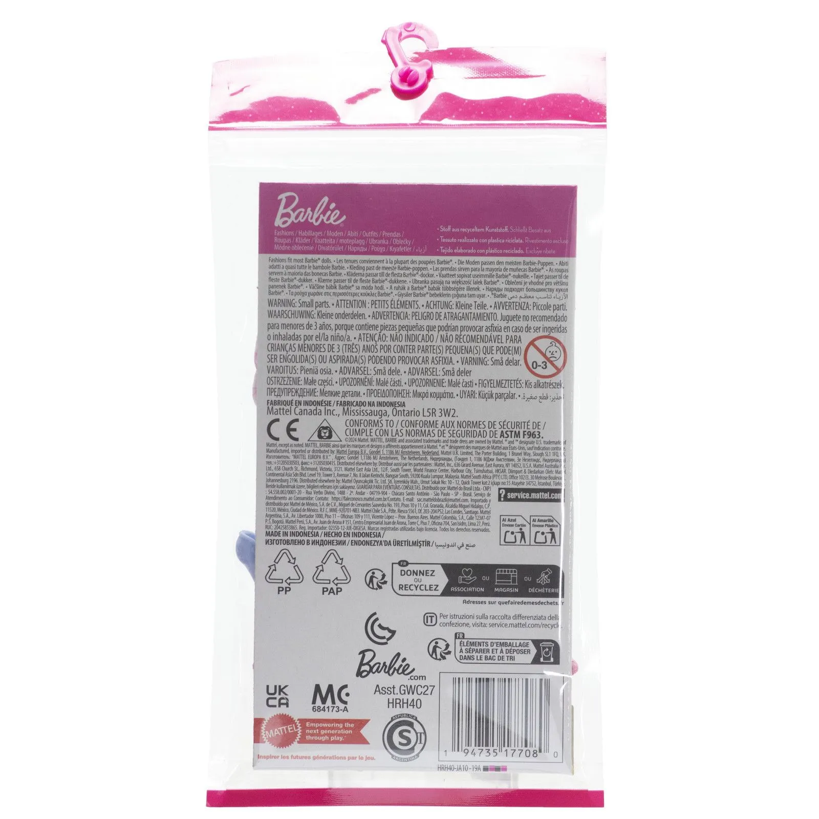Mattel Barbie Fashion Pack – vue 3 – Kruselings Clothes