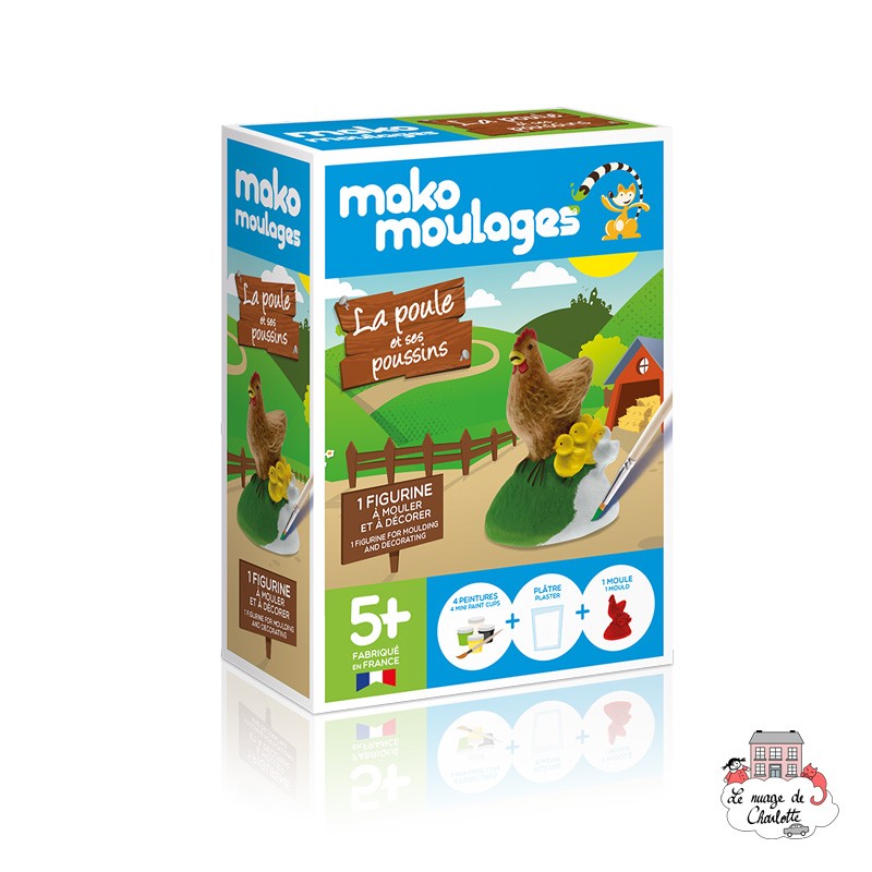mako moulages - The hen and her chicks - MAK-39044 - Mako Créations - Plaster casts - Le Nuage de Charlotte