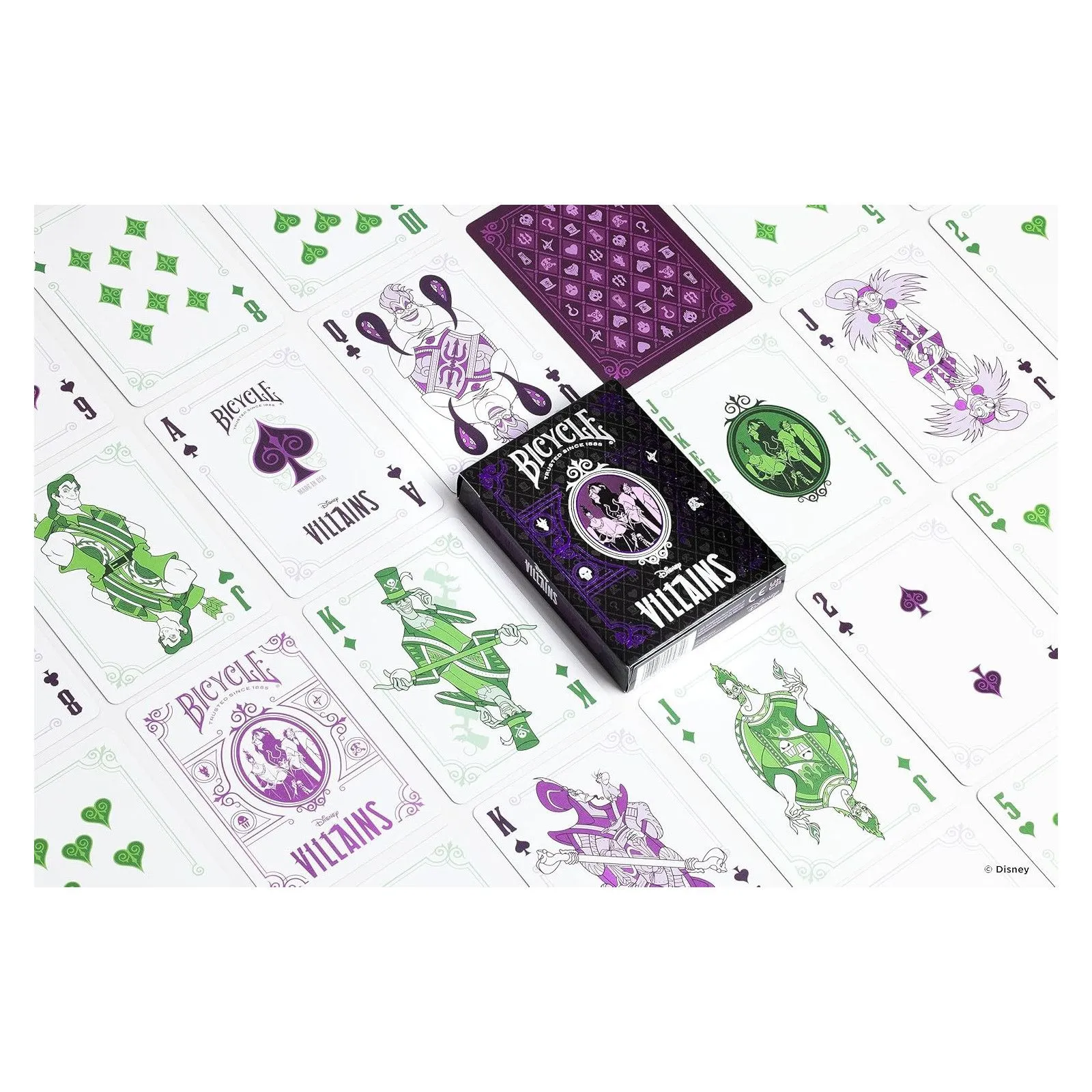 United States Playing Card Company Bicycle -  Disney Villains - mauve – vue 4 – Jeux de societe