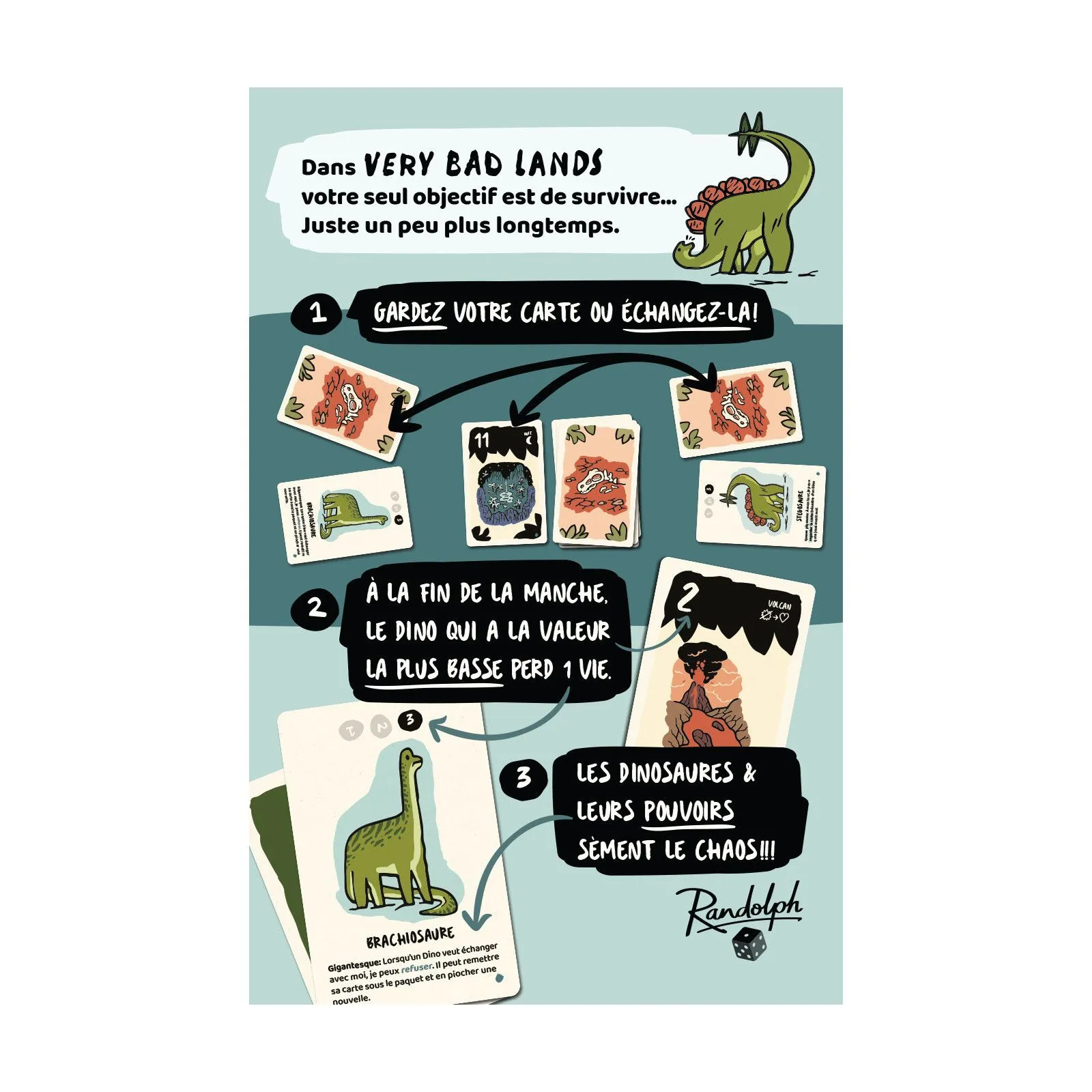 Randolph Very Bad Lands - Brachio – vue 3 – Board Games