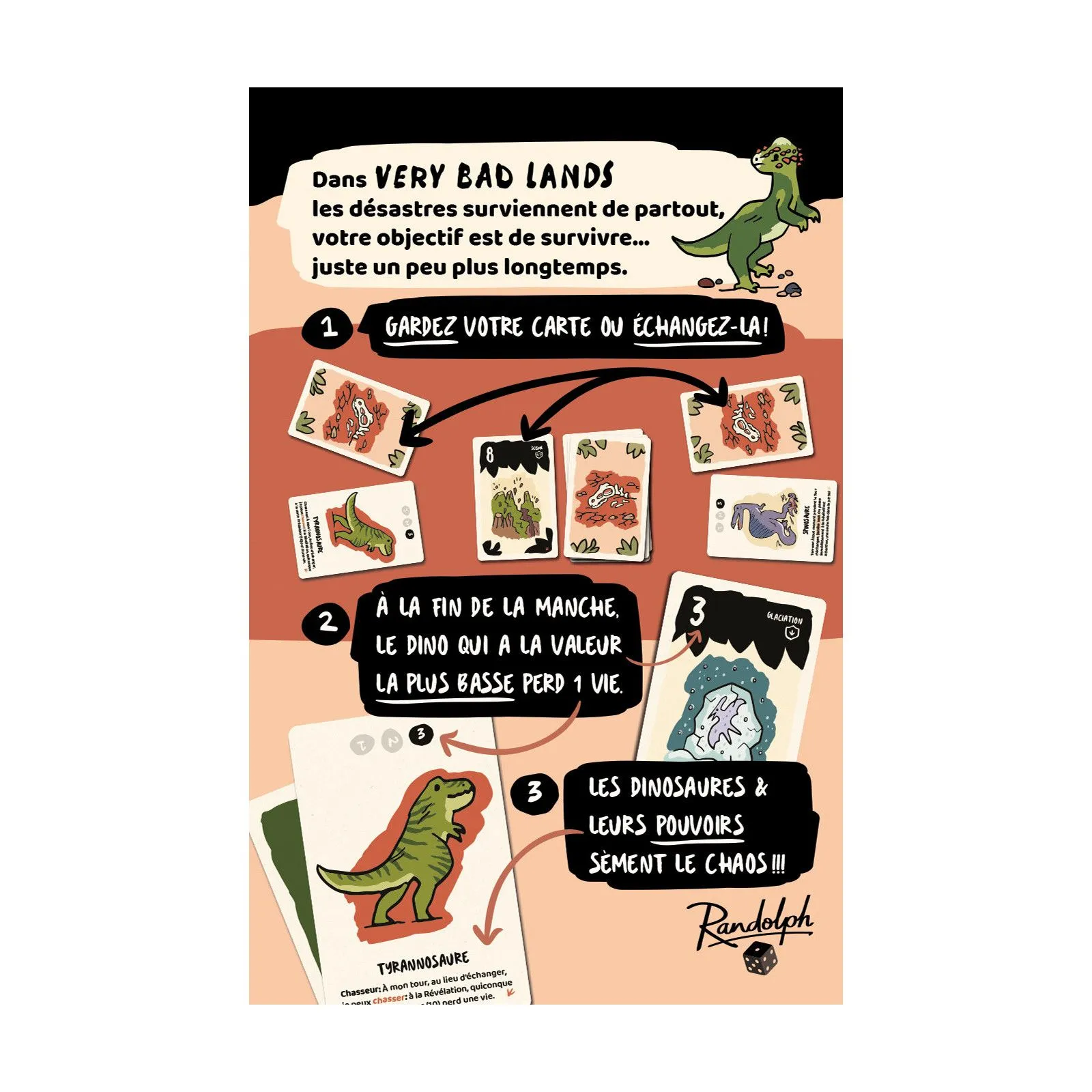Randolph Very Bad Lands - T-Rex – vue 3 – Jeux de societe