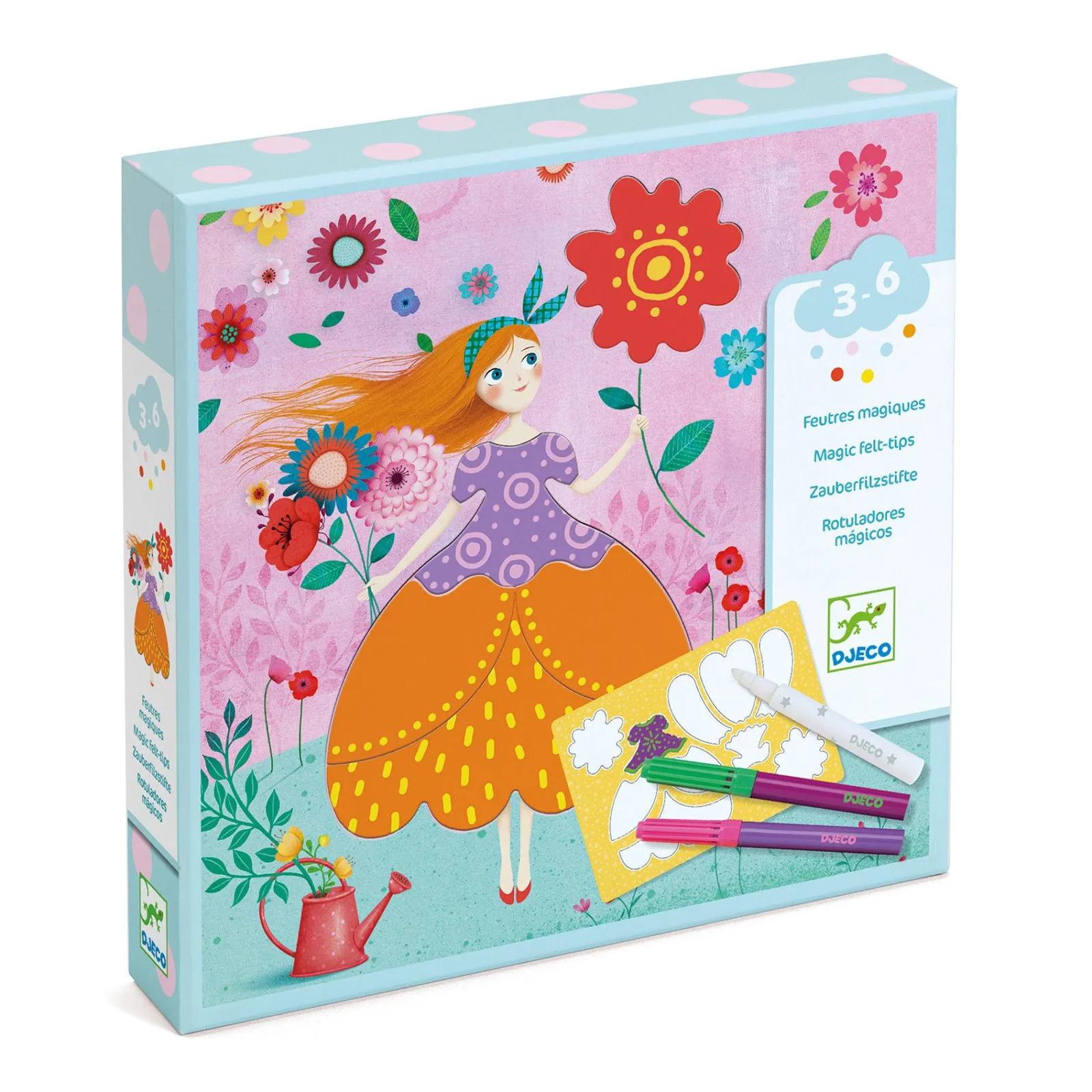 Djeco Magic Felt-Tips - Les jolies robes de Marie – vue 1 – Creative Kits