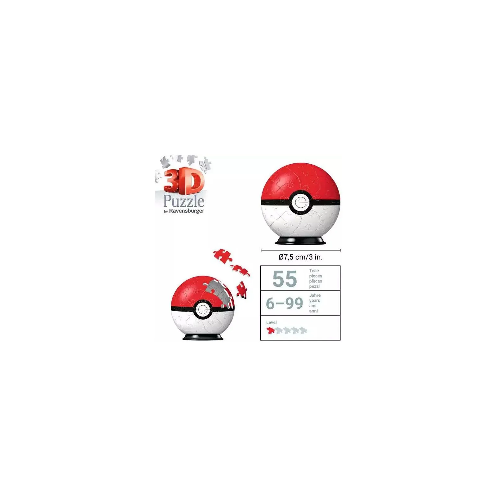 Ravensburger Pokémon - Poke Ball – vue 5 – Puzzles 3D
