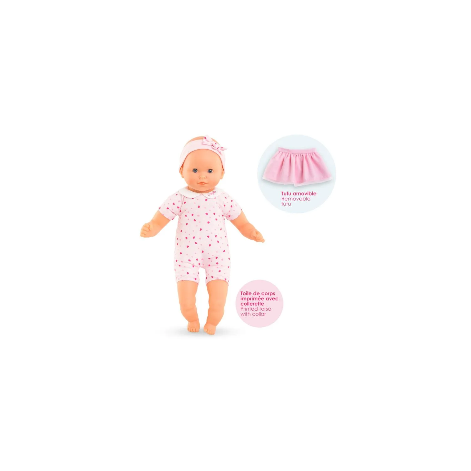 Corolle Mon Adorable Petit Poupon Coeurs – vue 3 – Poupées Corolle