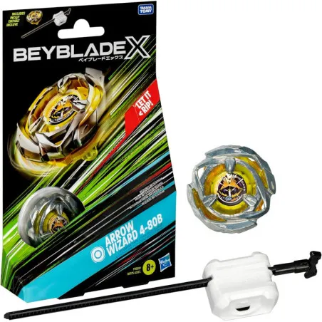 Hasbro 🌀 Beyblade X - Starter Pack - Arrow Wizard 4-80B – vue 1 – Beyblade