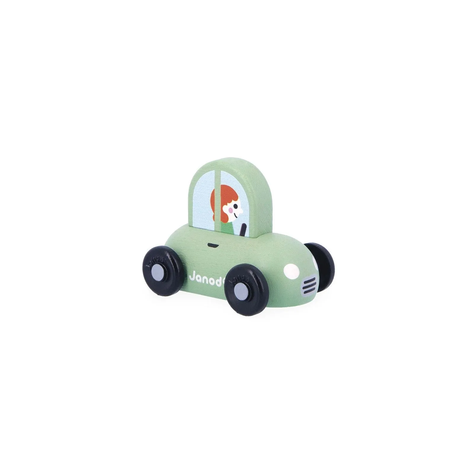 Janod Green wooden car City - Cross Roads – vue 1 – Miniature vehicles