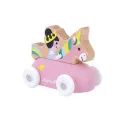 Janod Voiture princesse en bois Royaume enchanté - Cross Roads – vue 1 – Véhicules miniatures