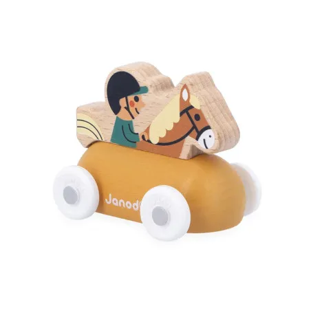 Janod Mountain Valley Wooden Rider Carriage - Cross Roads – vue 1 – Miniature vehicles