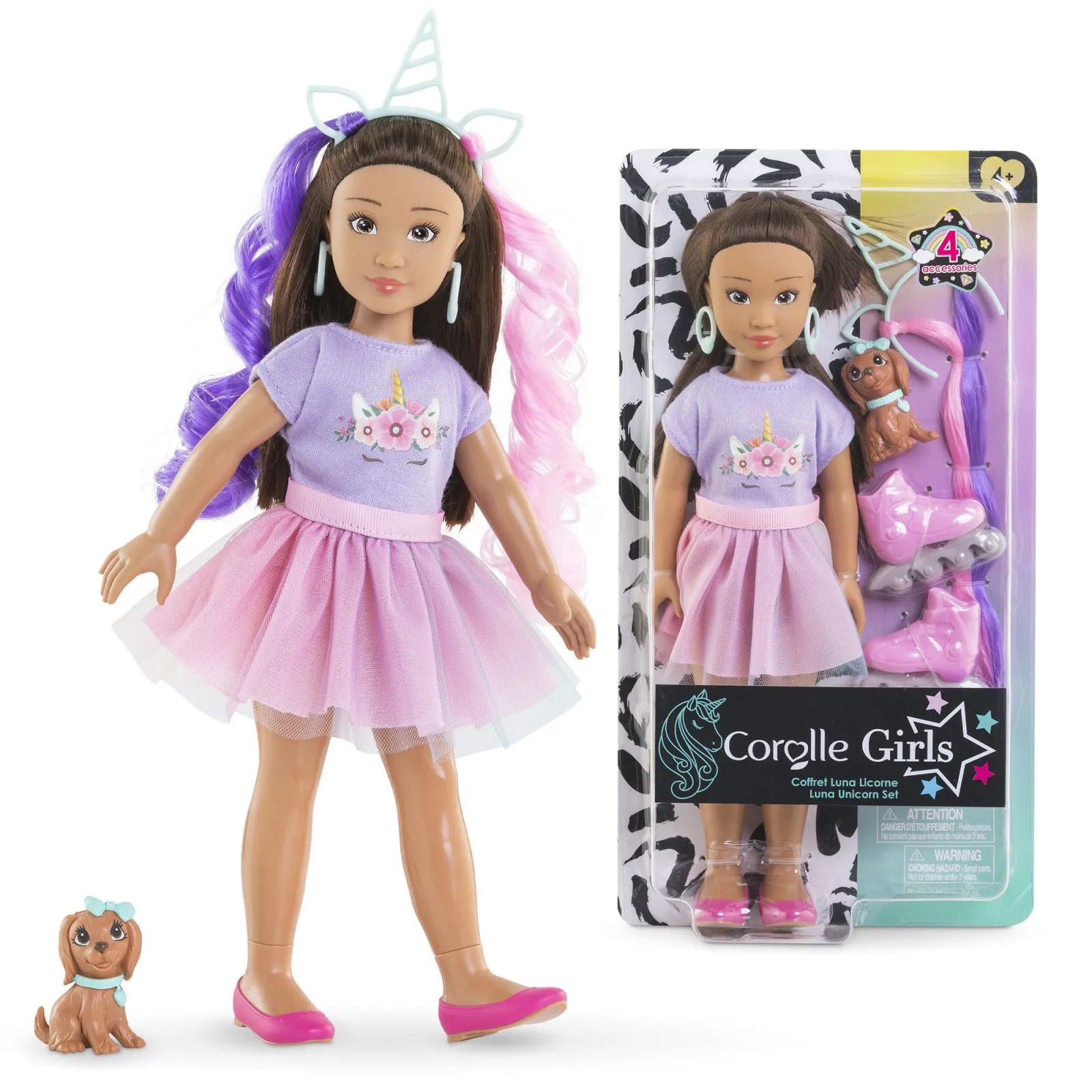 Corolle Coffret Poupée Corolle Girls Luna Licorne – vue 8 – Corolle Girls