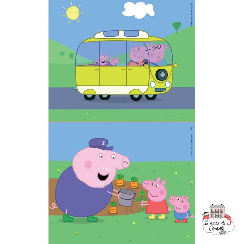 Peppa Pig 2 puzzles en bois 9 pièces - EDU-17156 - Educa Borras - Puzzles en bois - Le Nuage de Charlotte