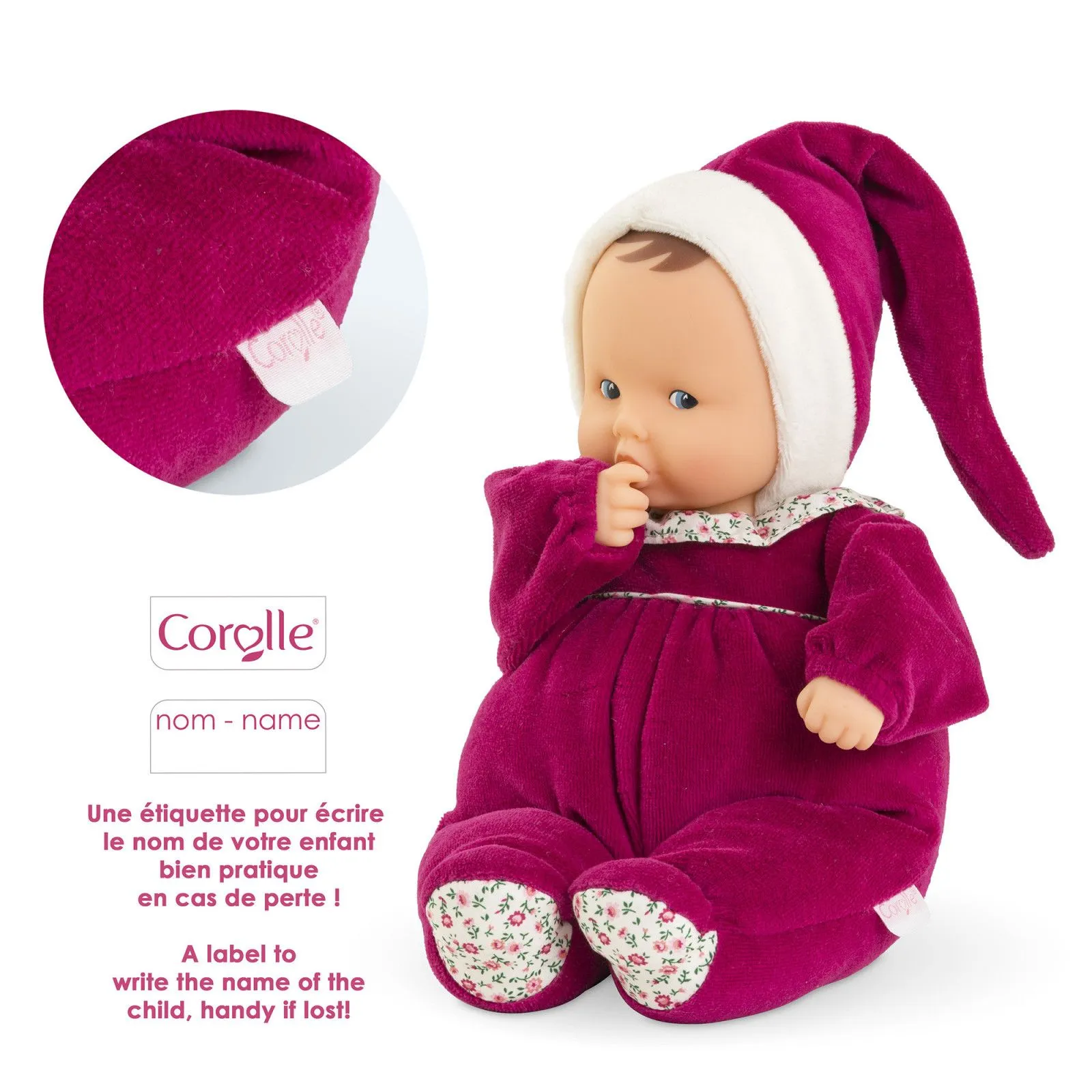 Corolle Doudou Babipouce Rose Grenadine Comforter – vue 5 – Other Brands