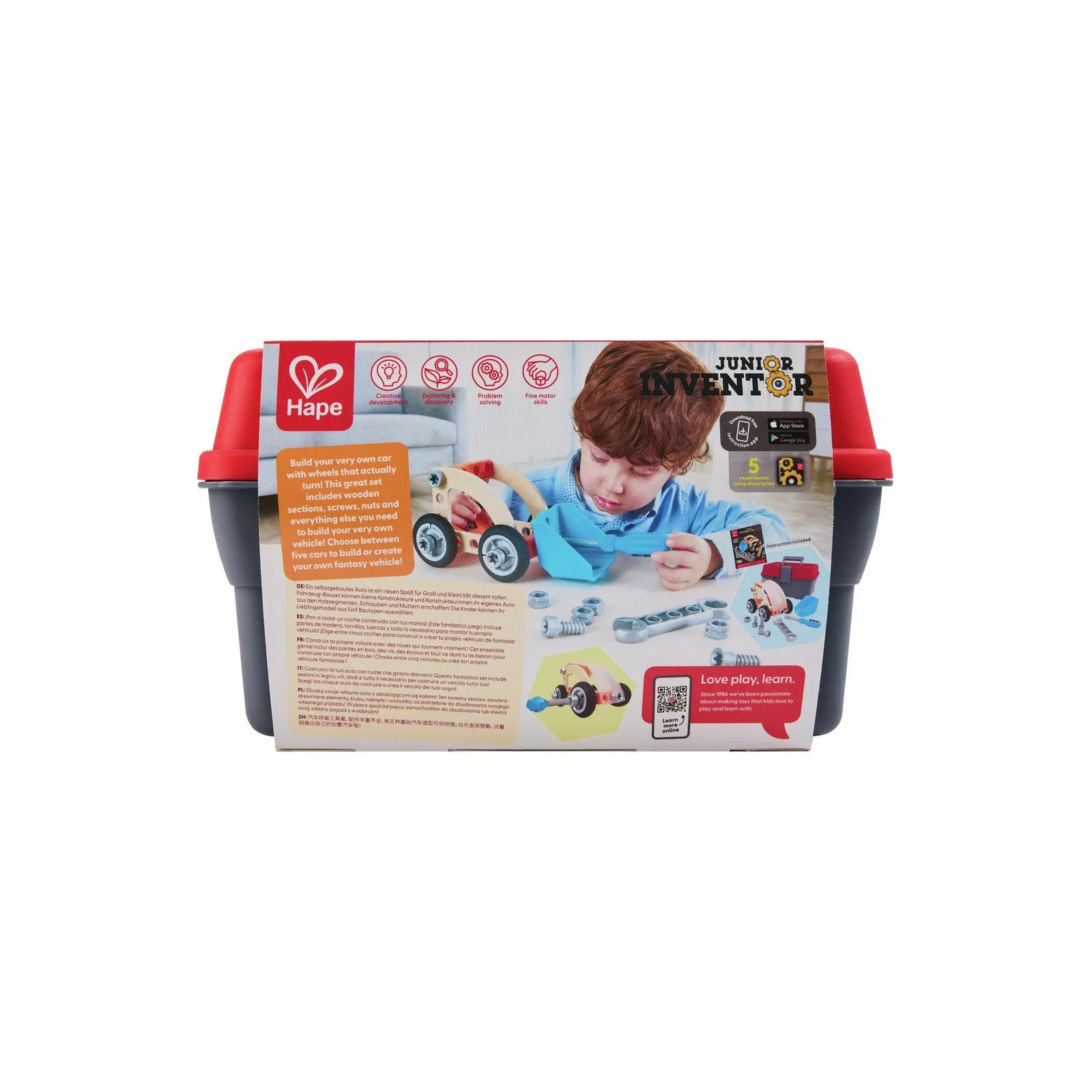 Hape Junior Inventor - Build 'n' Drive Car Set – vue 8 – Junior Inventor by Hape