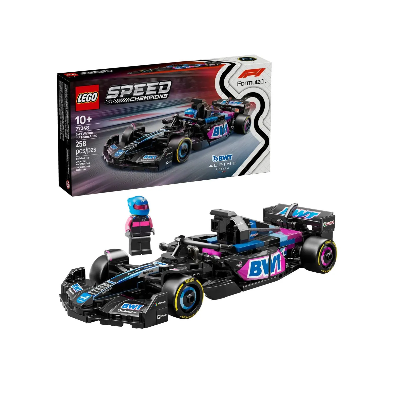 Lego [Speed Champions] BWT Alpine F1® Team A524 Race Car – vue 2 – Lego and Duplo