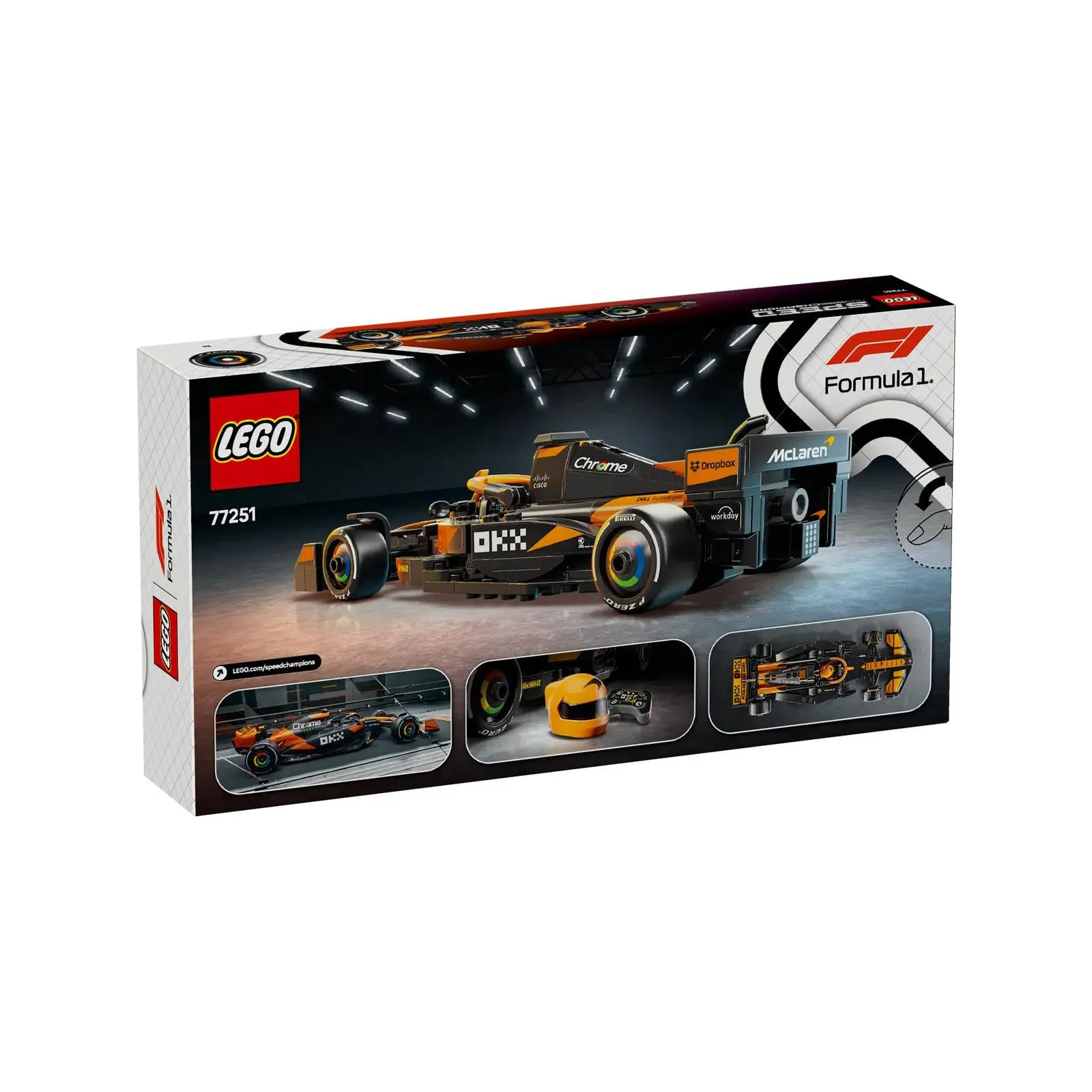Lego [Speed Champions] McLaren F1® Team MCL38 Race Car – vue 11 – Lego and Duplo
