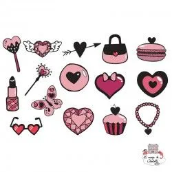 Stampo kids - Hearts - ALA-03408 - AladinE - Children's Stamps - Le Nuage de Charlotte
