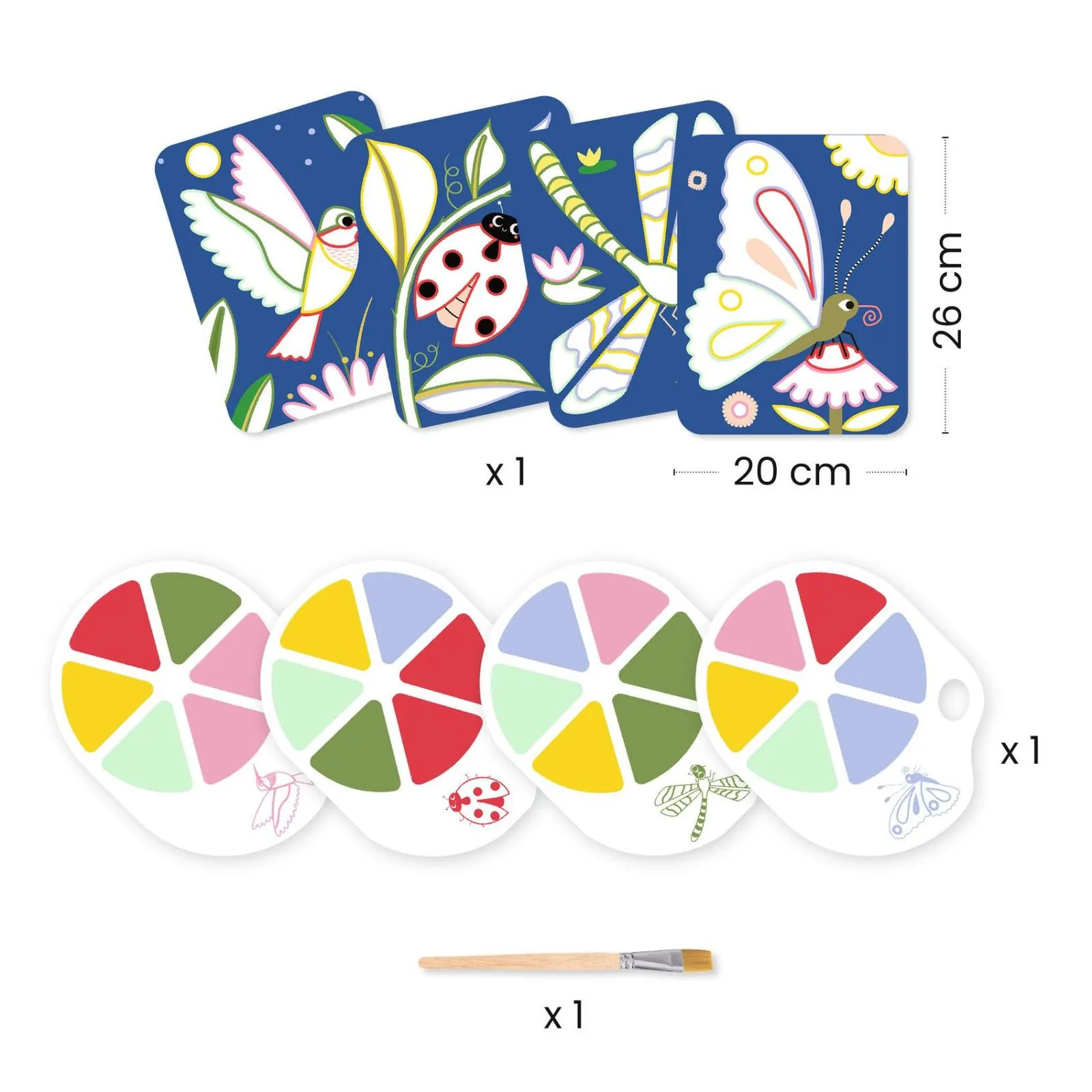 Djeco Peinture à la palette - Les petites bêtes – vue 3 – Peinture & dessin