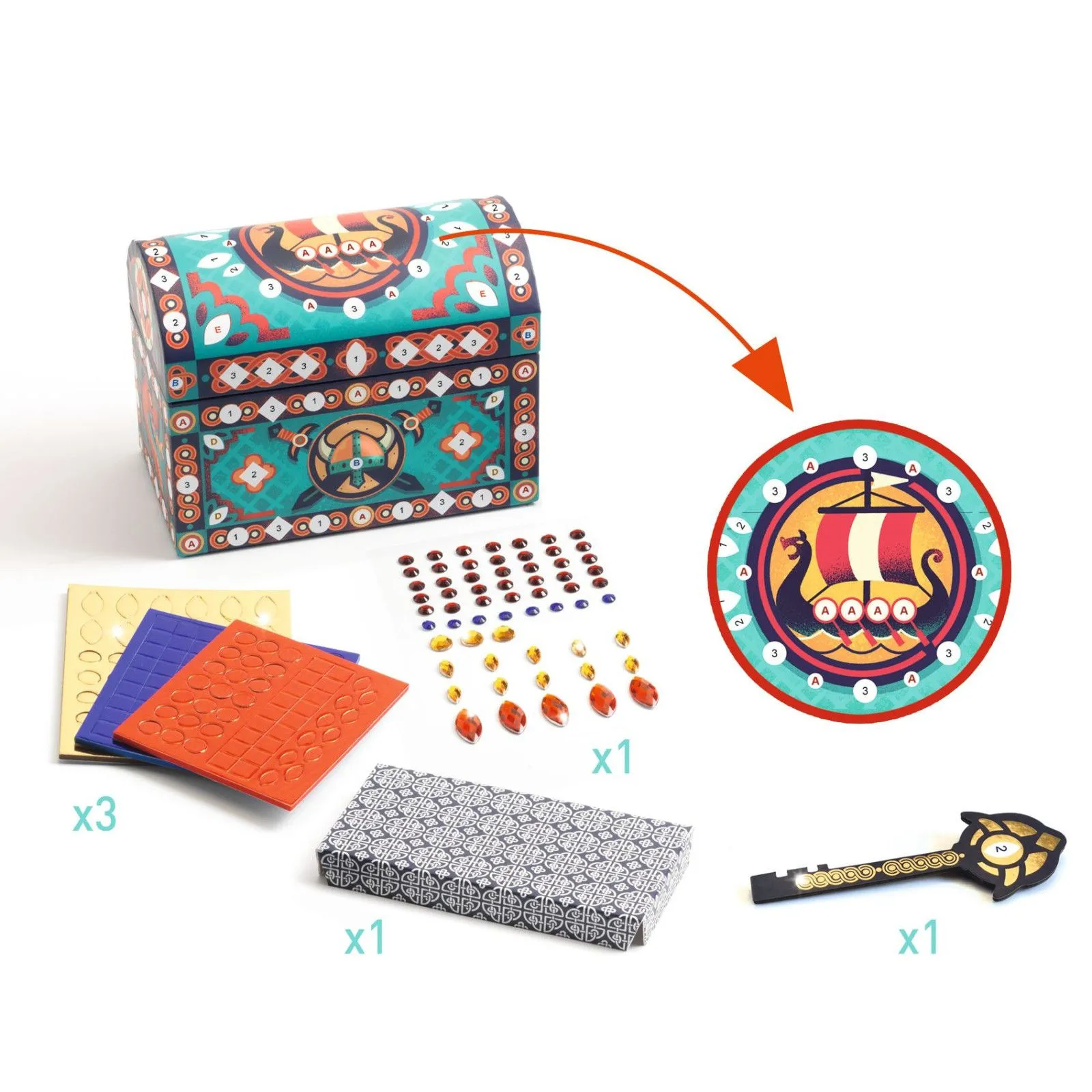 Djeco Do It Yourself - Chest to decorate – vue 3 – Creative Kits