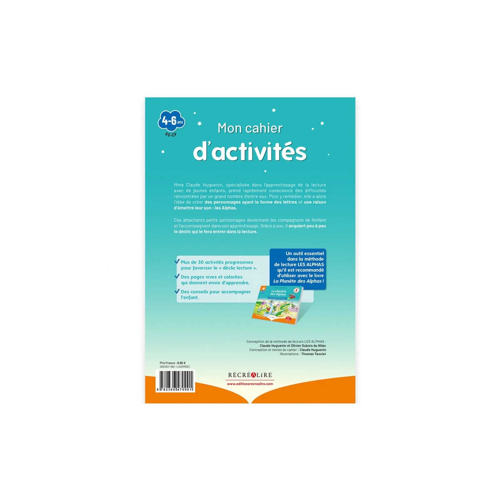 Editions Récréalire Mon cahier d'activités "Déclic lecture" Les Alphas – vue 3 – Activity Books