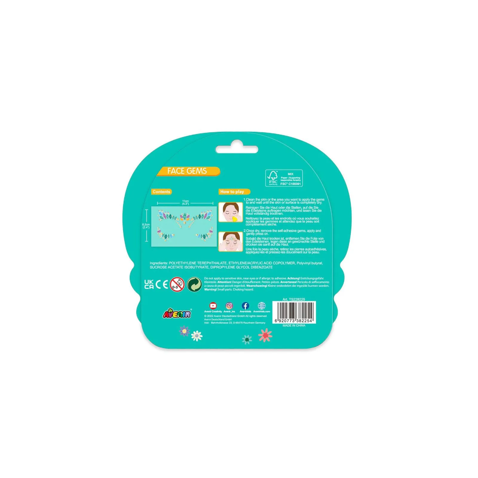Avenir Gemmes pour le visage - Ailes – vue 3 – Grimage