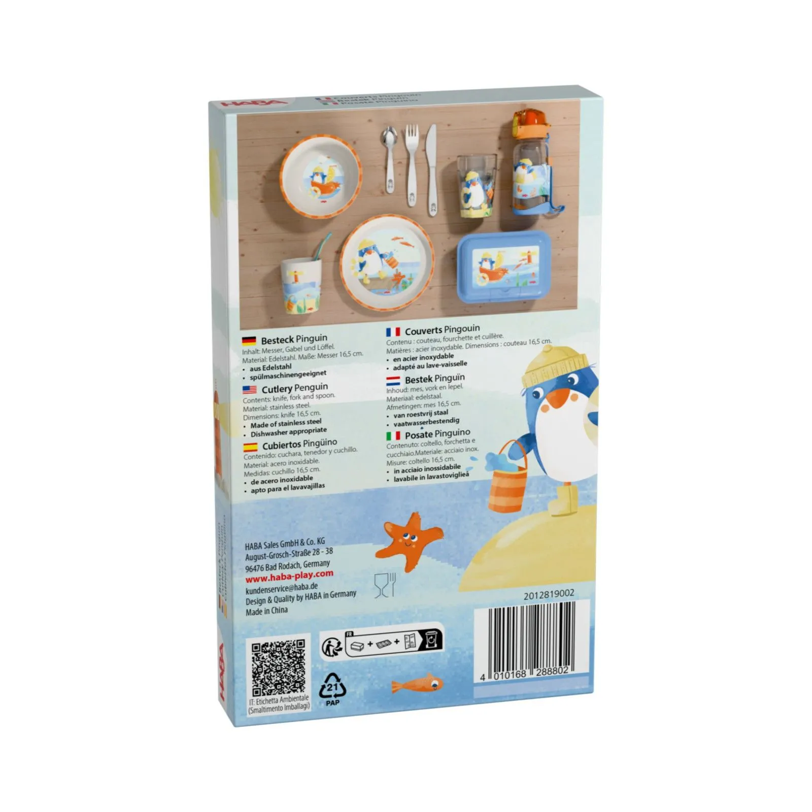 Haba Pinguin cutlery – vue 3 – Plates, bowls and cutlery