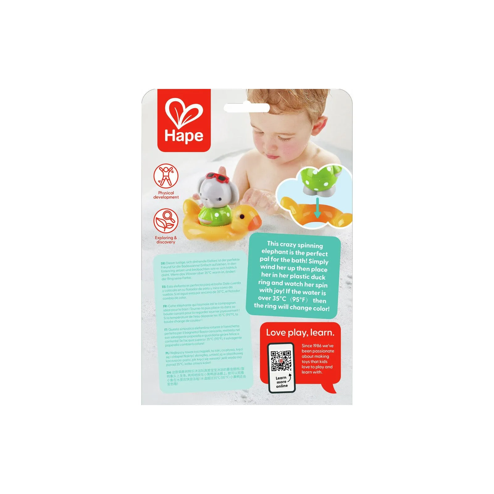 Hape Spin Splash 'n Swim Elephant – vue 7 – Water Play