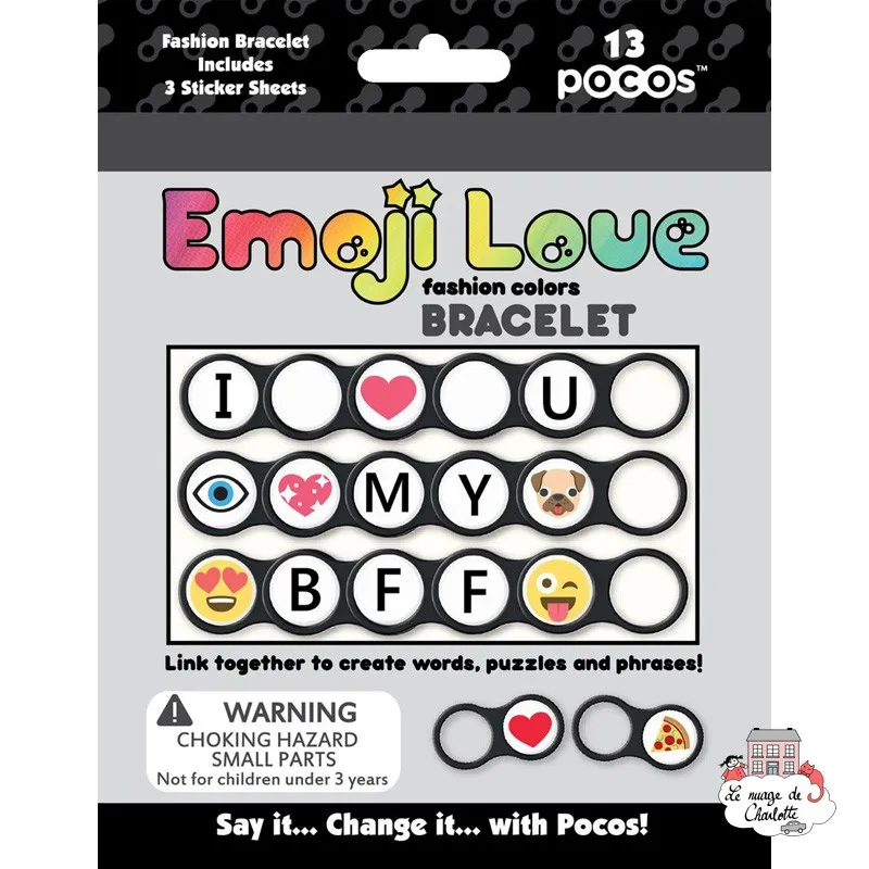 Pocos Emoji Love Fashion Colors Bracelet 13 pocos - POC-101124 - Luna Loop - Pocos - Le Nuage de Charlotte