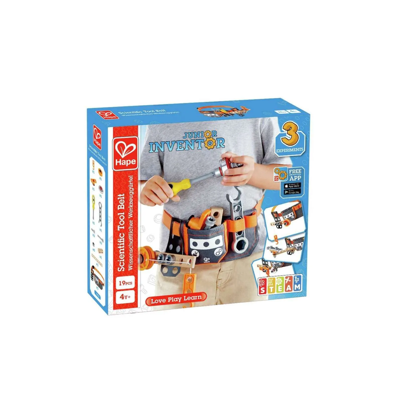 Hape Junior Inventor - Ceinture à outils pour expériences scientifiques – vue 8 – Junior Inventor by Hape