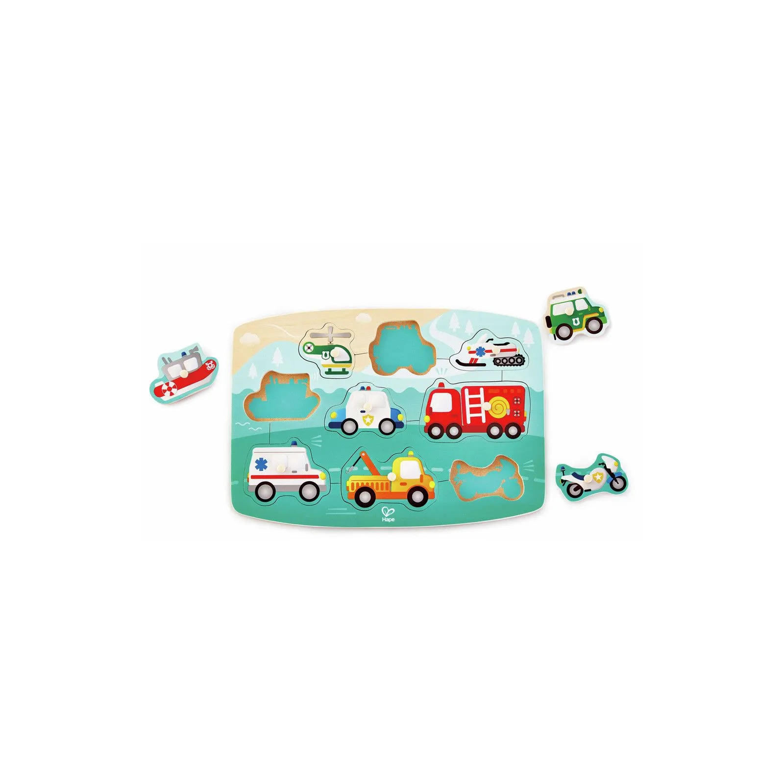 Hape Emergency Peg Puzzle [10] – vue 4 – Wooden Puzzles