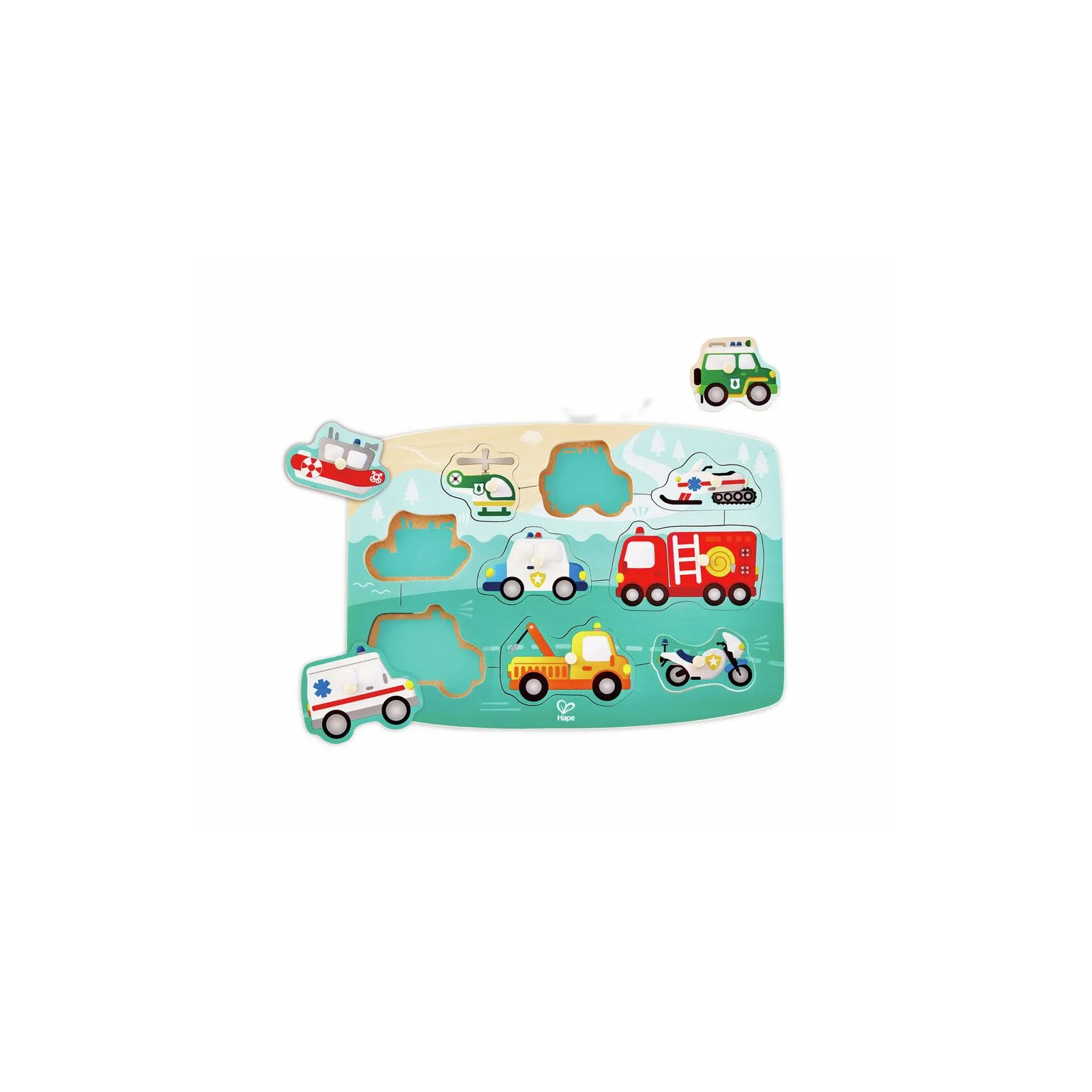 Hape Emergency Peg Puzzle [10] – vue 6 – Wooden Puzzles