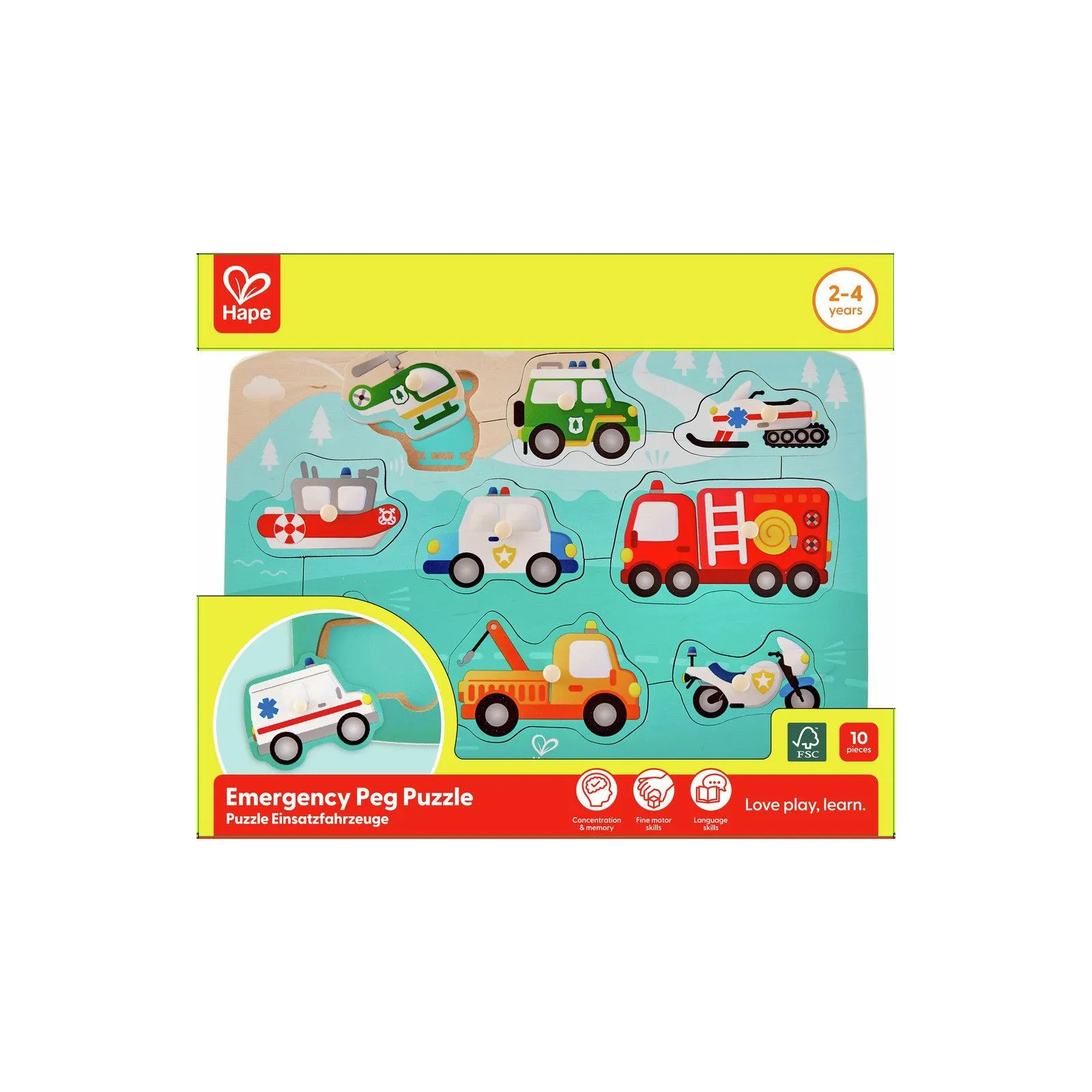 Hape Emergency Peg Puzzle [10] – vue 8 – Wooden Puzzles