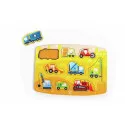 Hape Puzzle à boutons véhicules de chantier [10] – vue 1 – Puzzles en bois