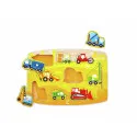 Hape Puzzle à boutons véhicules de chantier [10] – vue 8 – Puzzles en bois