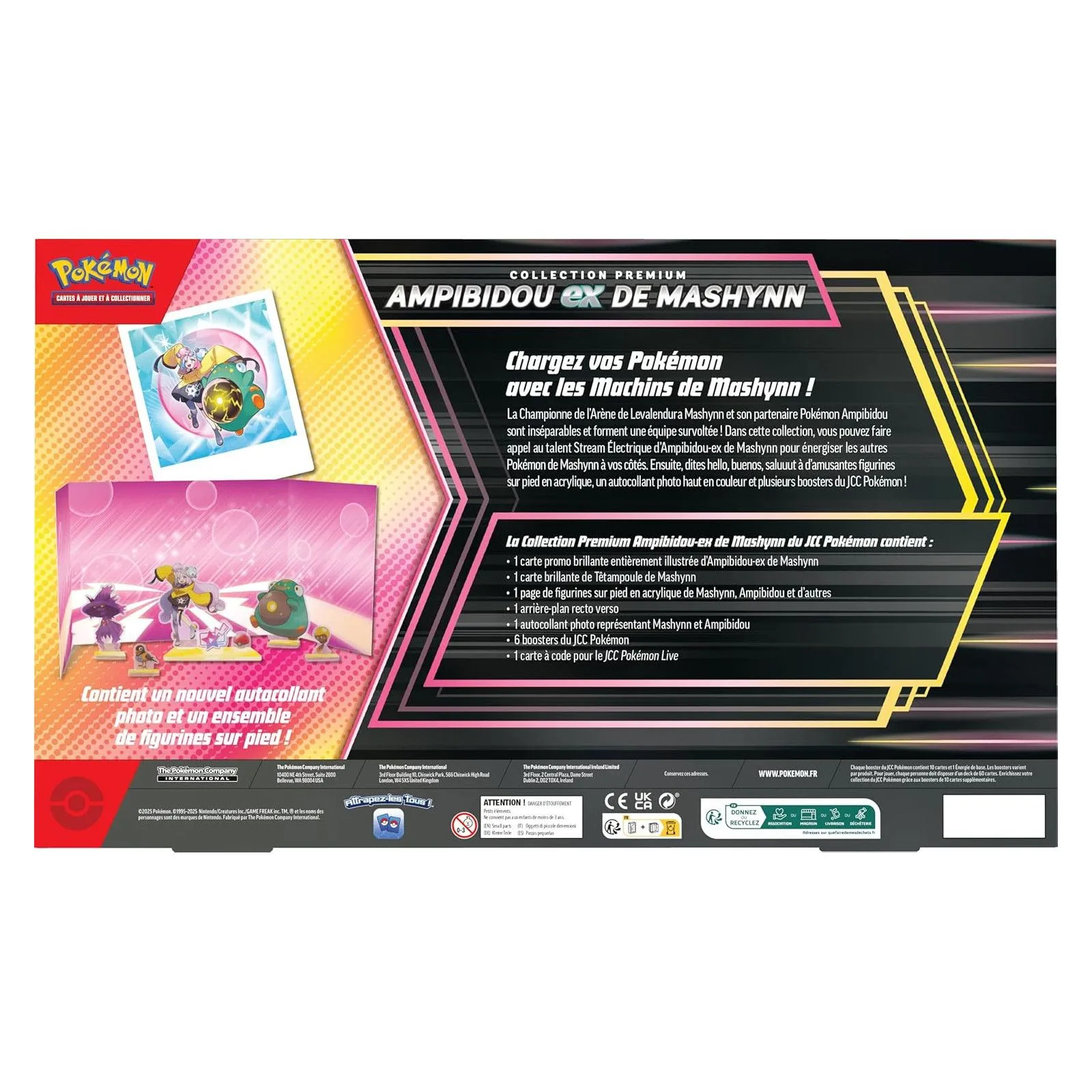 The Pokémon Company Coffret Ex Premium Collection - 25/04 - Ampibidou – vue 4 – Magic, Pokemon, ...