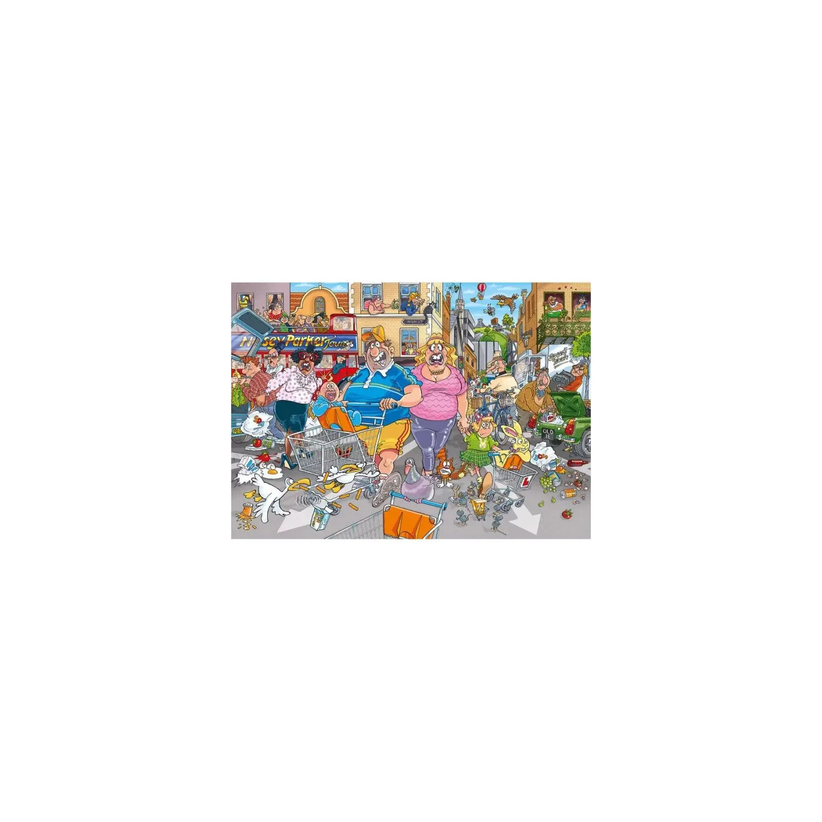 Jumbo Wasgij Original 46 - Frénésie d'achat dans l'allée centrale! [1000] – vue 2 – Puzzles