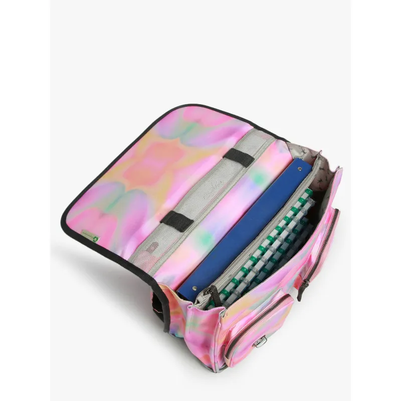 Caméléon Cartable Vintage Fantasy 38 cm - Pink Tie And Dye – vue 3 – Cartables et sacs