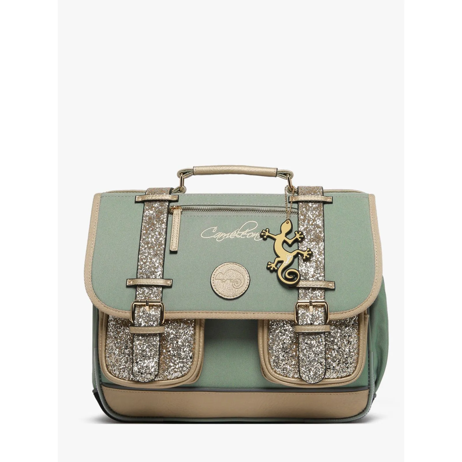 Caméléon Cartable Vintage Fantasy 35 cm - Glossy Green – vue 1 – Cartables et sacs