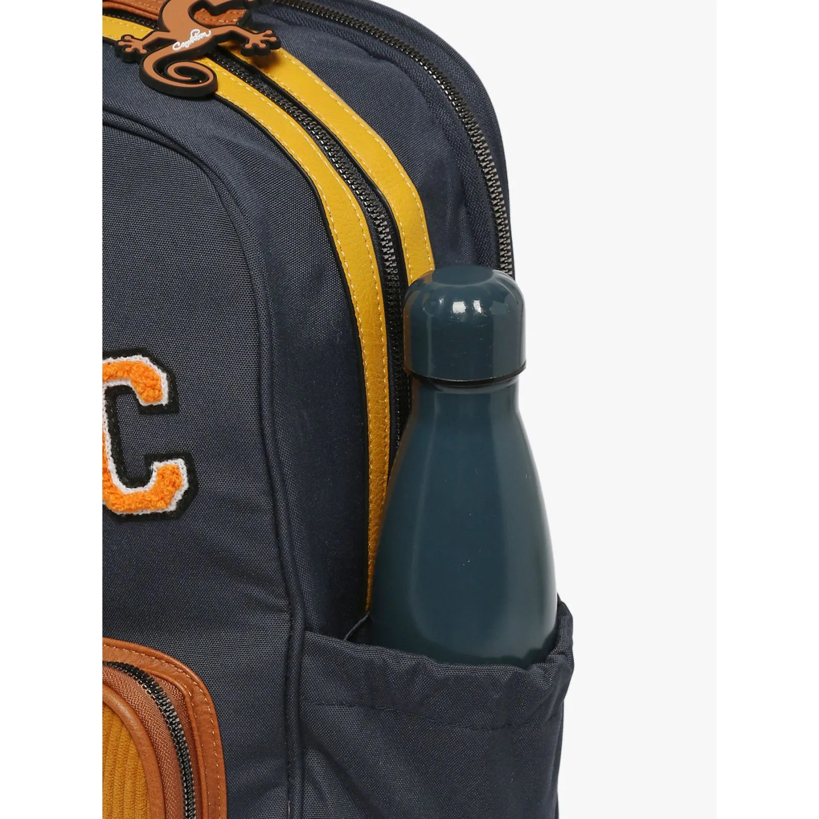 Caméléon Sac à dos Vintage Urban 40 cm - Mustard Badges – vue 5 – Cartables et sacs