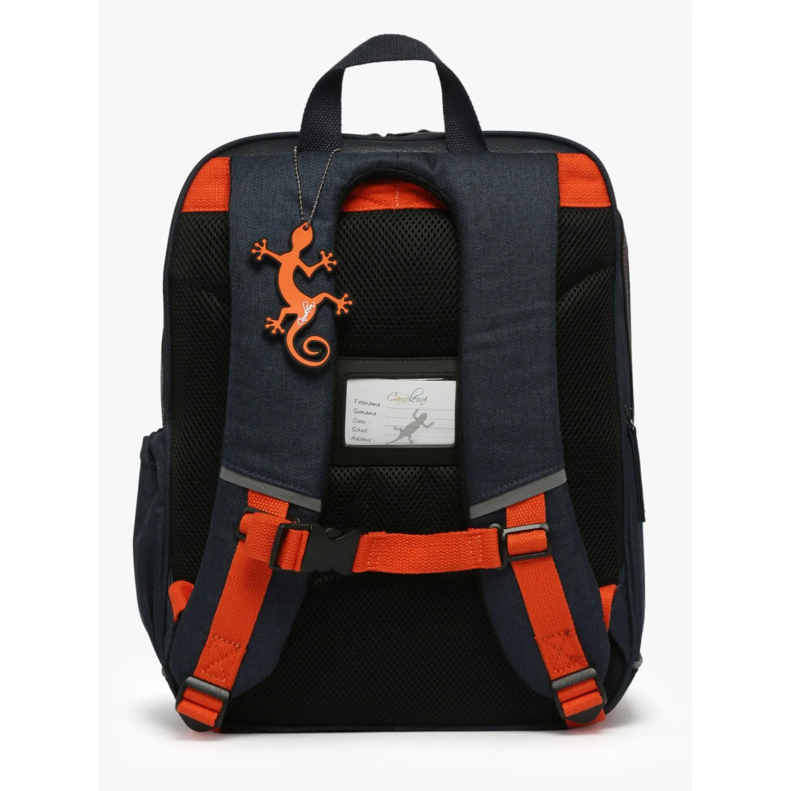 Caméléon Sac à dos Vintage Urban 40 cm - Navy Orange Stitchin – vue 3 – Cartables et sacs